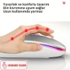 Shopy Tech Çift Mod Kablosuz Mouse Bluetooth 5.2 + 2.4G Şarjlı Sessiz Tıklama RGB Işıklı (500 mAh)GÜMÜŞ