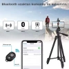 ShopyTech 102 cm Hafif Tripod  Telefon/Kamera Uyumlu Bluetooth Uzaktan Deklanşörlü 360° 3-Yönlü Kafa/GÜMÜŞ