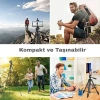 ShopyTech 102 cm Hafif Tripod  Telefon/Kamera Uyumlu Bluetooth Uzaktan Deklanşörlü 360° 3-Yönlü Kafa/SİYAH