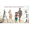 ShopyTech 102 cm Hafif Tripod  Telefon/Kamera Uyumlu Bluetooth Uzaktan Deklanşörlü 360° 3-Yönlü Kafa/SİYAH