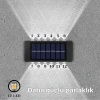 ShopyTech 12 LED Güneş Enerjili Çift Yönlü Duvar Lambası IP65 Otomatik Gece Aydınlatma Kablolamasız Montaj