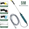 ShopyTech 2400 mAh Şarjlı Sulama Tabancası 3 Başlık Teleskopik Çubuk 5 m Emiş Hortumu Type,C