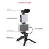 ShopyTech 5i 1 Arada Mikrofonlu LED Işıklı Vlog Kiti Tabanca Tutuşlu Masaüstü Tripod & Selfie Stick|Telefon/Kamera Uyumlu