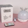 ShopyTech Bluetooth Hoparlörlü Yıldızlı Gece Lambası Projektör Geyik Boynuzlu Döner Işık Uzaktan Kumandalı  Zamanlayıcı USB Şarjlı 10 Tema Film