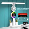 ShopyTech Çift Başlıklı LED Masa Lambası Fanlı Dijital Saatli RGB Ambiyans Dokunmatik Type-C Şarjlı