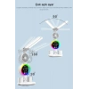 ShopyTech Çift Başlıklı LED Masa Lambası Fanlı Dijital Saatli RGB Ambiyans Dokunmatik Type-C Şarjlı