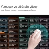 ShopyTech Excel Kısayol Mouse Pad 80×30 cm Büyük Boy Kaymaz Taban Su Geçirmez Dikişli Kenar  Word/Excel/PPT Kısayol Rehberi