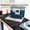 ShopyTech Excel Kısayol Mouse Pad 80×30 cm Büyük Boy Kaymaz Taban Su Geçirmez Dikişli Kenar  Word/Excel/PPT Kısayol Rehberi