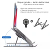 ShopyTech Fanlı Katlanır Laptop Notebook Standı  7 Kademeli Yükseklik Alüminyum Alaşım 16¨ inc Uyumlu