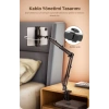 ShopyTech Metal 360° Uzun Kol Tablet/Telefon Standı Kelepçeli Masa/Yatak Başlığı Tutucu 6¨-12.9¨Uyumlu