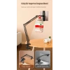 ShopyTech Metal 360° Uzun Kol Tablet/Telefon Standı Kelepçeli Masa/Yatak Başlığı Tutucu 6¨-12.9¨Uyumlu