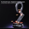 ShopyTech X63 Alüminyum Alaşımlı Manyetik Araç Telefon Tutucu 360° Çok Eksenli Vakum Tabanlı Type-C Şarjlı