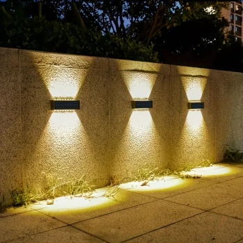 ShopyTech 12 LED Güneş Enerjili Çift Yönlü Duvar Lambası IP65 Otomatik Gece Aydınlatma Kablolamasız Montaj