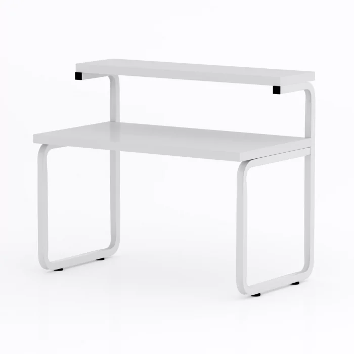 Mutfak Organizer Tezgah Üstü Metal Raflı Mikrodalga Fırın Standı BEYAZ