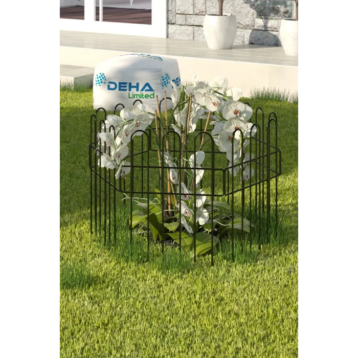 4 Adet Pasa Dayanıklı Metal Çit Bahçe Korkuluğu Hayvan Bariyeri Peyzaj Kenarlığı Bahçe Çiti