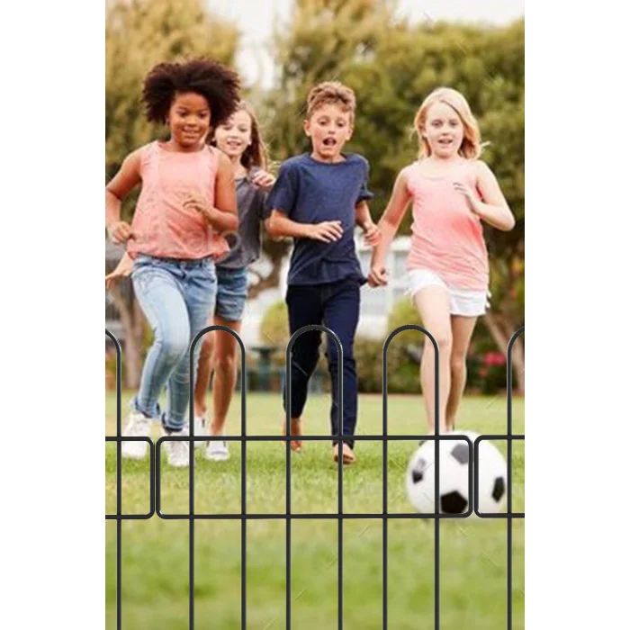 4 Adet Pasa Dayanıklı Metal Çit Bahçe Korkuluğu Hayvan Bariyeri Peyzaj Kenarlığı Bahçe Çiti