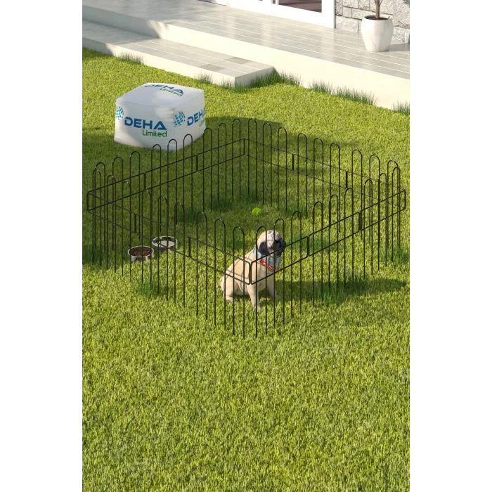 4 Adet Pasa Dayanıklı Metal Çit Bahçe Korkuluğu Hayvan Bariyeri Peyzaj Kenarlığı Bahçe Çiti