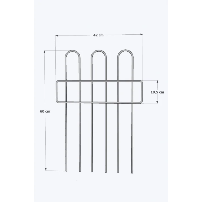 4 Adet Pasa Dayanıklı Metal Çit Bahçe Korkuluğu Hayvan Bariyeri Peyzaj Kenarlığı Bahçe Çiti