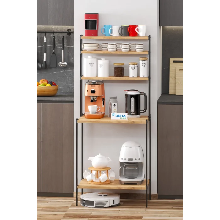 Robot Süpürge Uyumlu Raflı Mutfak Kahve Köşesi Dolap Raf  Mutfak Organize Bango