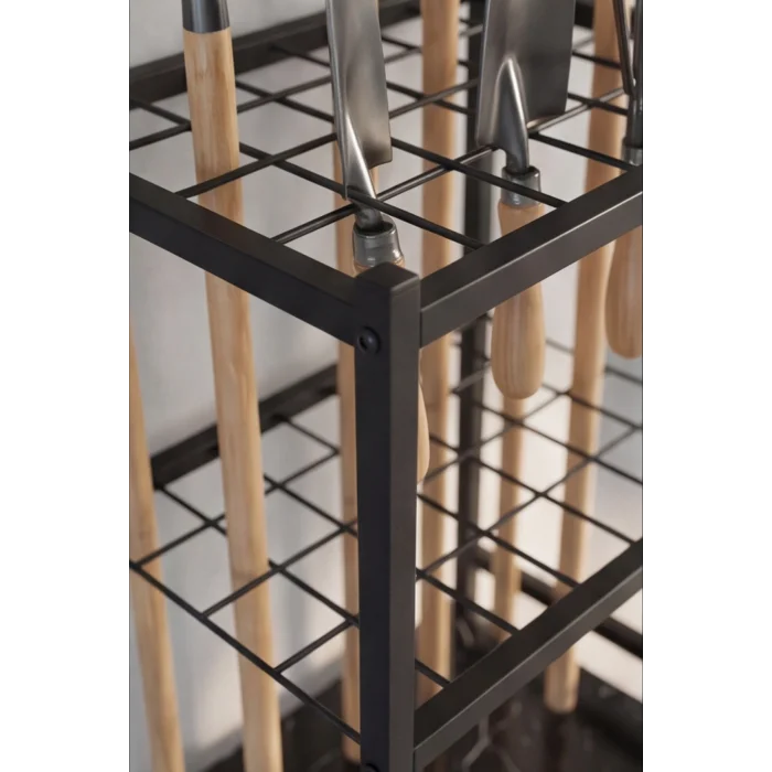 Bahçe Aletleri Düzenleyici Stand Kazma Kürek Organizer Raf Çok Amaçlı Metal Garaj Balkon Rafı