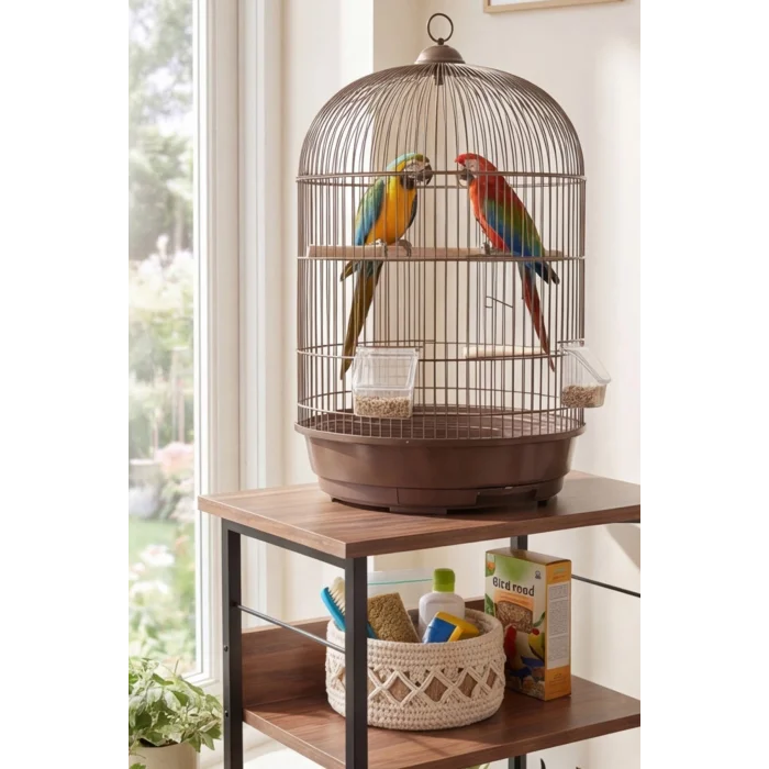 Akvaryum Sehpası Raflı Kuş Kafesi Standı Çok Amaçlı Metal Ayaklı Dekoratif Raf