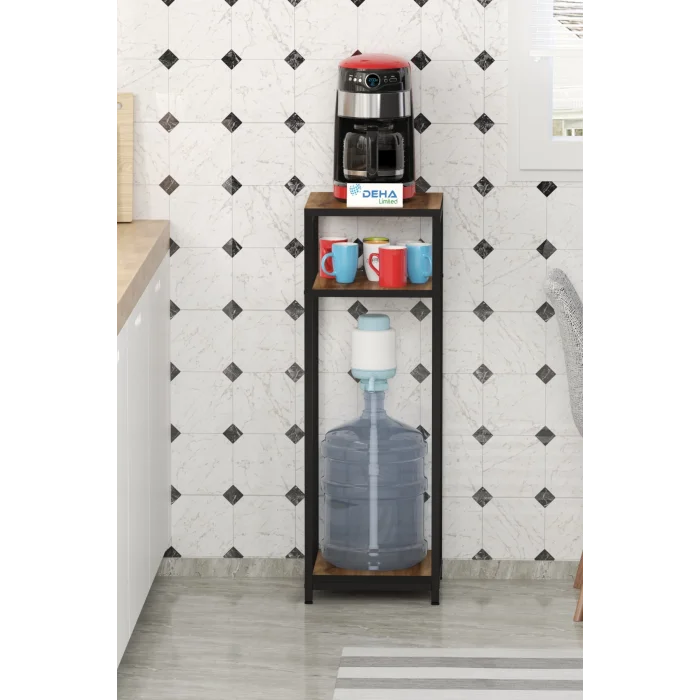 DH10 Damacanalık Sehpa Çok Amaçlı Raflı Dolap Mutfak Organizer  Sehpası Yan Çiçeklik Sehpa