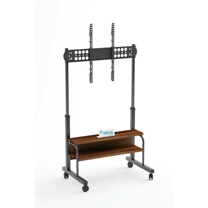 Frenli Tekerlekli Yükseklik Ayarlı TV Duvar Paneli  Tv Standı Konsol Hareketli Televizyon Ünitesi