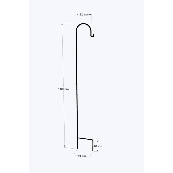 Metal Çubuk Çok Amaçlı Bahçe ve Kamp Kancası Bitki Bahçe Askısı Fener Çiçek Kancası 4 Adet