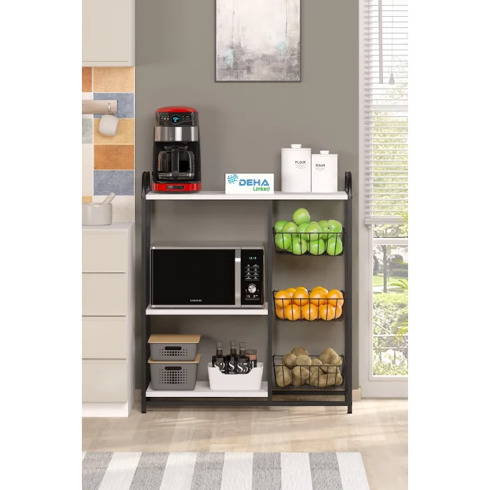 Meyvelik Sebzelik Sepetli Mutfak Düzenleyici Raf Fırın Standı Organizer  Mutfak Dolabı Bangosu