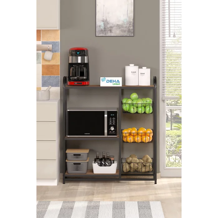 Meyvelik Sebzelik Sepetli Mutfak Düzenleyici Raf Fırın Standı Organizer  Mutfak Dolabı Bangosu