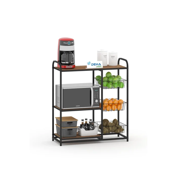 Meyvelik Sebzelik Sepetli Mutfak Düzenleyici Raf Fırın Standı Organizer  Mutfak Dolabı Bangosu