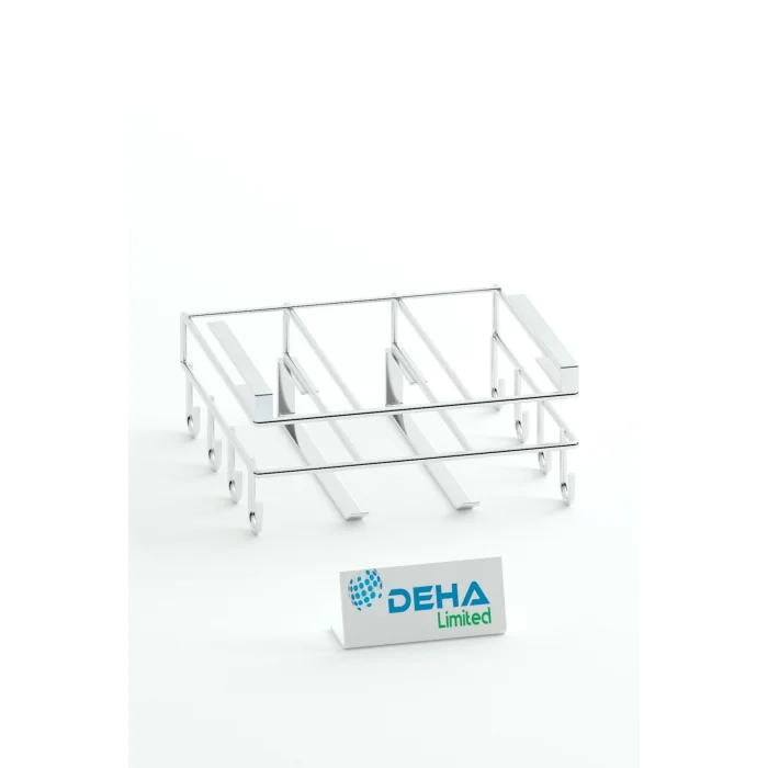 Paslanmaz Kupa Fincan Askılı Kesme Tahtası Raflı Mutfak Tezgah Üstü Organizer Raf Stand