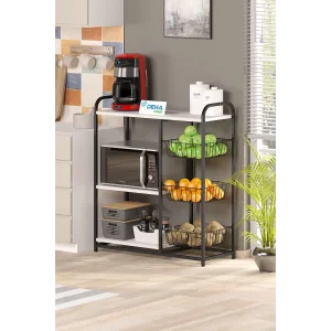 Meyvelik Sebzelik Sepetli Mutfak Düzenleyici Raf Fırın Standı Organizer  Mutfak Dolabı Bangosu