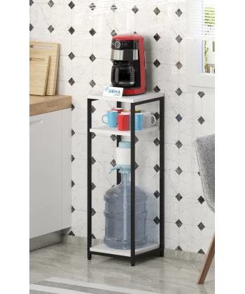 DH10BYZ Damacanalık Sehpa Çok Amaçlı Raflı Dolap Mutfak Organizer  Sehpası Yan Çiçeklik Sehpa