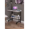 80x40 Yükseklik Ayarlı Raflı Kilitli Tekerlekli Taşınabilir Laptop Sehpası ve Çalışma Masası BEYAZ
