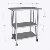 Çok Amaçlı Frenli Tekerlekli 3 Katlı Mutfak Fırınlık Kahve Masası Yazıcı Sehpası Servis Sunum Arabası