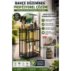 Bahçe Aletleri Düzenleyici Stand Kazma Kürek Organizer Raf Çok Amaçlı Metal Garaj Balkon Rafı