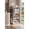 Çok Amaçlı 4 Katlı Mutfak Rafı Mikrodalga Standı Kahve Köşesi Organizeri Airfryer Raflı Sehpa