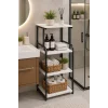 Çok Amaçlı 4 Katlı Mutfak Rafı Mikrodalga Standı Kahve Köşesi Organizeri Airfryer Raflı Sehpa