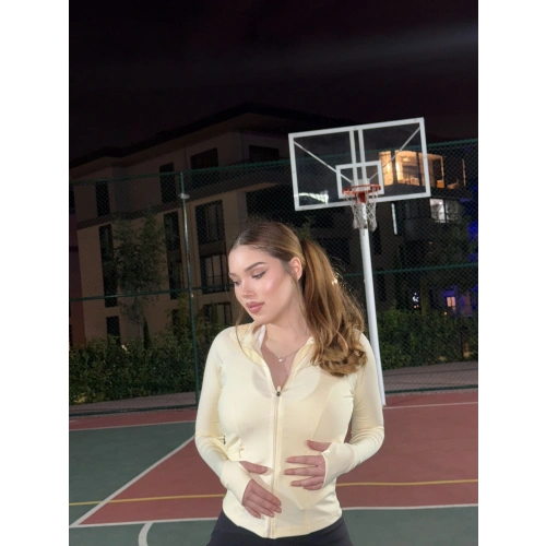 Fermuarlı Oysho Sarı Bluz