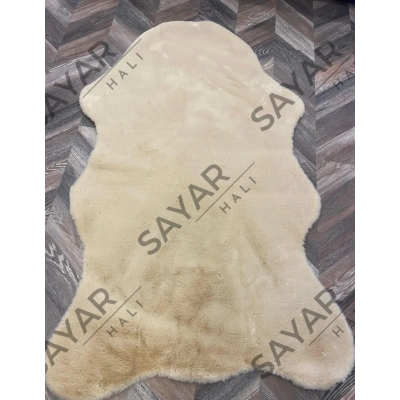 Apex Krem Dekoratif Tavşan Postu Halı 95 x 150