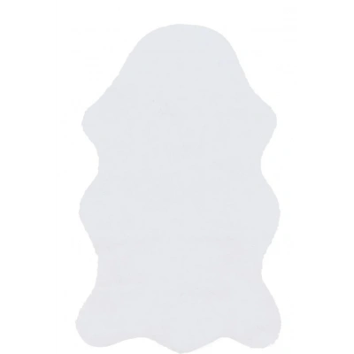 Apex Meloni Beyaz Dekoratif Tavşan Postu Halı 95 x 150