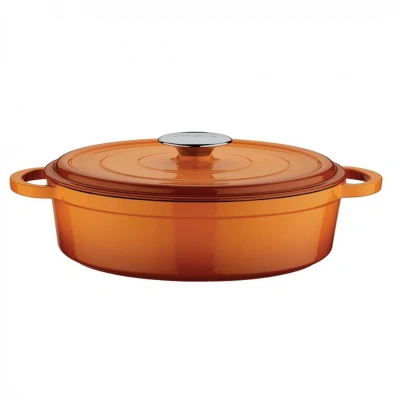 OLİKA DEMİR DÖKÜM 28CM TURUNCU BASIK TENCERE