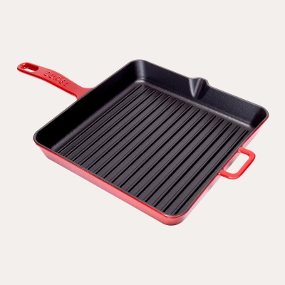 OLİKA IZGARA 30CM KARE KIRMIZI TAVA