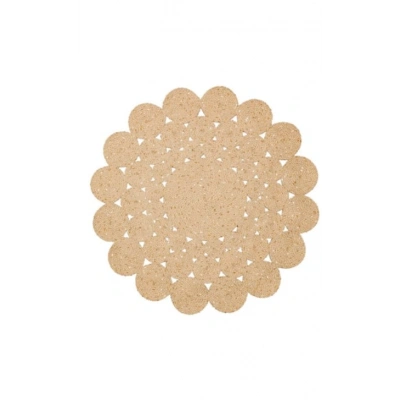 PATNA PTN 07 NATURAL Jüt Hasır Görünümlü Hav Toz Vermez Örgü Halı