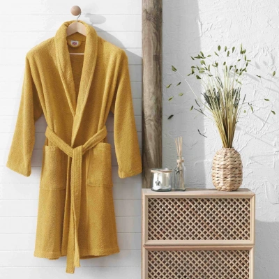 TAÇ ŞALYAKA PAMUK BORNOZ L/XL HARDAL