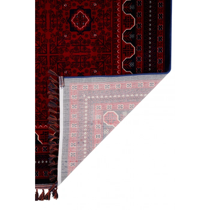 Afgan Vintage Kaymaz Taban Kadife Bambu Otantik Dekoratif Halı 160 x 230
