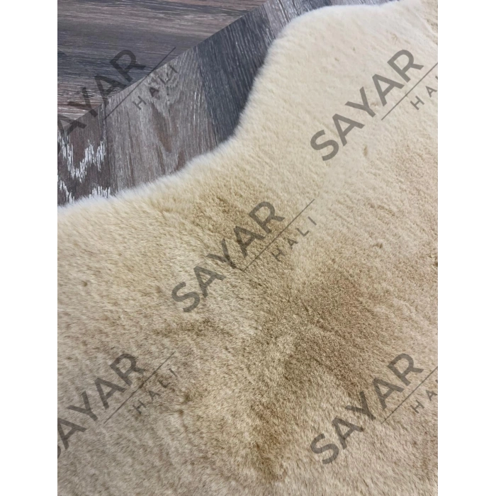 Apex Krem Dekoratif Tavşan Postu Halı 95 x 150