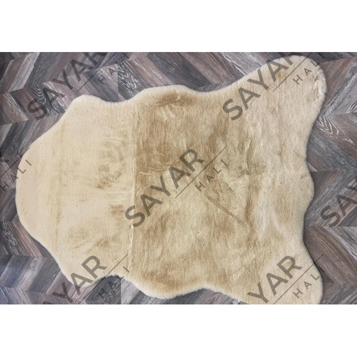 Apex Krem Dekoratif Tavşan Postu Halı 95 x 150
