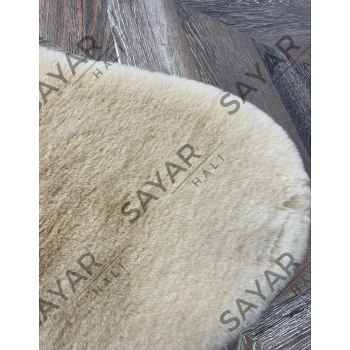 Apex Krem Dekoratif Tavşan Postu Halı 95 x 150